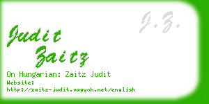 judit zaitz business card